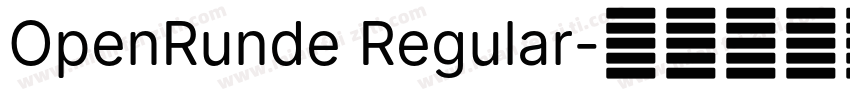 OpenRunde Regular字体转换
